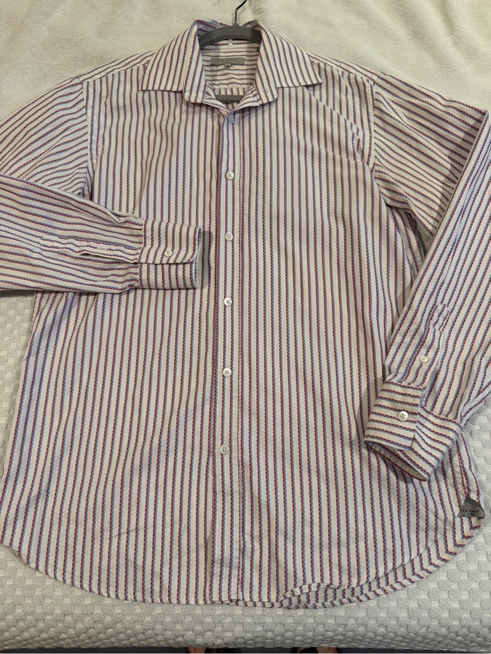 Ted Baker London Women’s Long-Sleeve Striped Dress Shirt Size 3 EUC